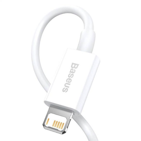 BASEUS CABLEL USB Apple Lightning 8-pin 2,4a Superior sorozat Gyors töltő Calys-B02 1,5 méter fehér