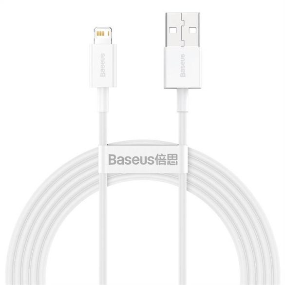 BASEUS CABLEL USB Apple Lightning 8-pin 2,4a Superior sorozat Gyors töltő Calys-C02 2 méteres fehér