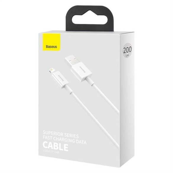 BASEUS CABLEL USB Apple Lightning 8-pin 2,4a Superior sorozat Gyors töltő Calys-C02 2 méteres fehér