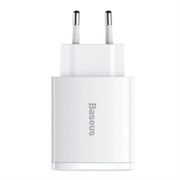 BASEUS töltő 2x USB + Type-C kompakt tápegység 30W fekete CCXJ-E01