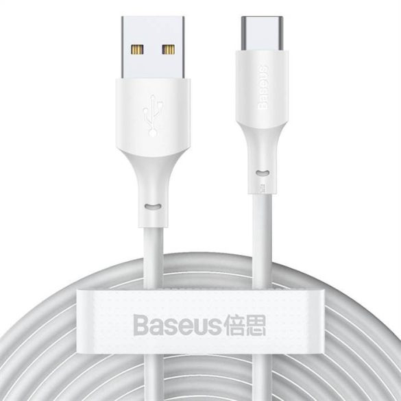 BASEUS CABLEL USB type-c C 2,4a egyszerű bölcsesség Tzcalzj-02 1,5 méter fehér 2 db készletben
