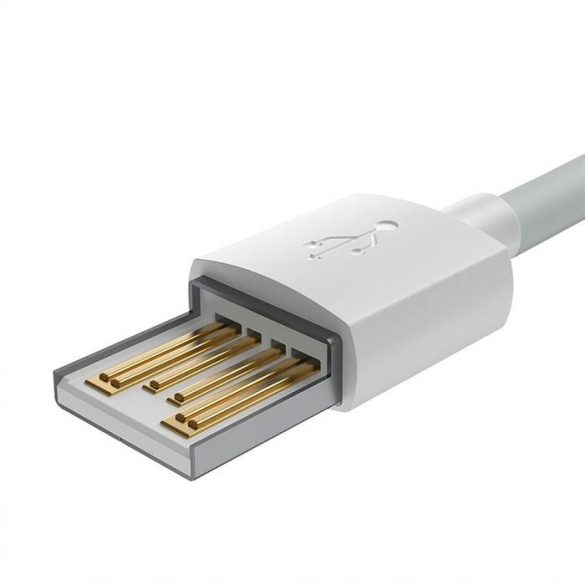 BASEUS CABLEL USB Apple Lightning 8-pin 2,4a egyszerű bölcsesség Tzcalzj-02 1,5 méteres fehér 2 db készletben