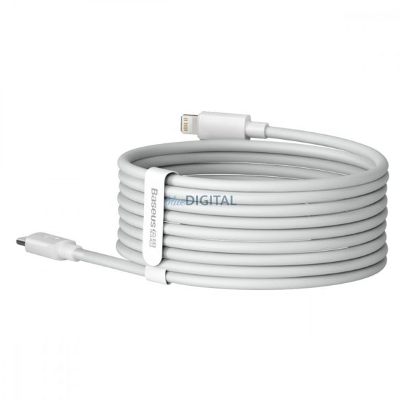 BASEUS Type-C kábel Apple Lightning 20W Simple Wisdom TZCATLZJ-02, 1,5 méter fehér, 2 db a szettben