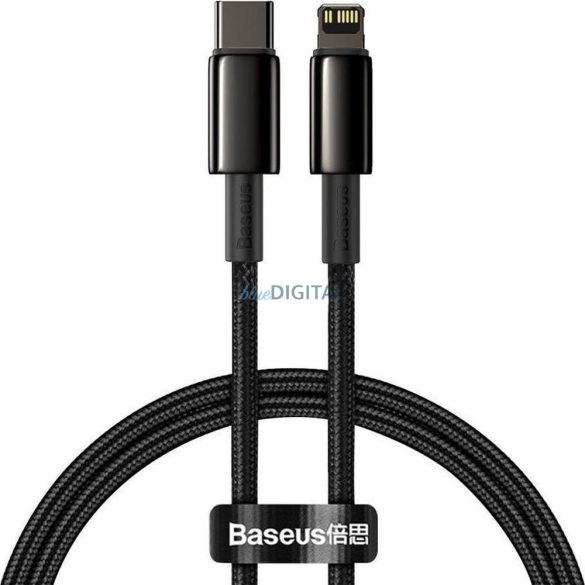 BASEUS kábel Type-C Apple Lightning 8-pin PD20W Tungsten arany CATLWJ-01 2 méter fekete