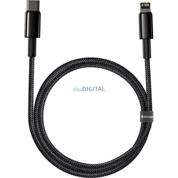 BASEUS kábel Type-C Apple Lightning 8-pin PD20W Tungsten arany CATLWJ-01 2 méter fekete