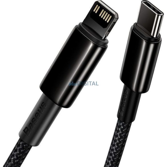 BASEUS kábel Type-C Apple Lightning 8-pin PD20W Tungsten arany CATLWJ-01 2 méter fekete