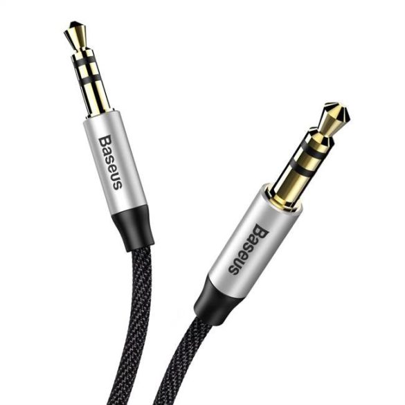 BASEUS Yiven Audio kábel Jack 3.5 apa hang M30 1M ezüst + fekete