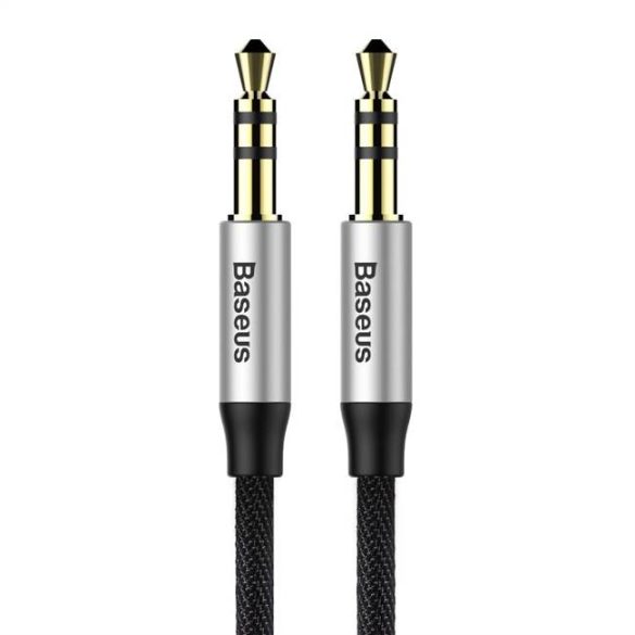 BASEUS Yiven Audio kábel Jack 3.5 apa hang M30 1,5M ezüst + fekete CAM30-CS1