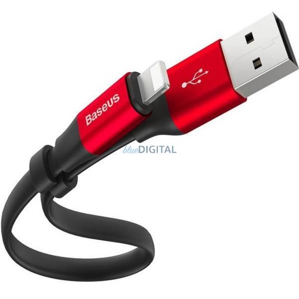 Baseus Nimble USB-A - Lightning kábel 2A 0.23 m - fekete-piros