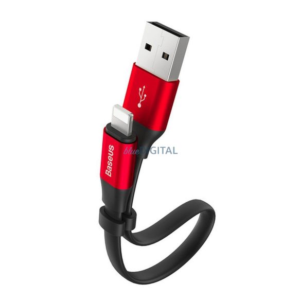 Baseus Nimble USB-A - Lightning kábel 2A 0.23 m - fekete-piros