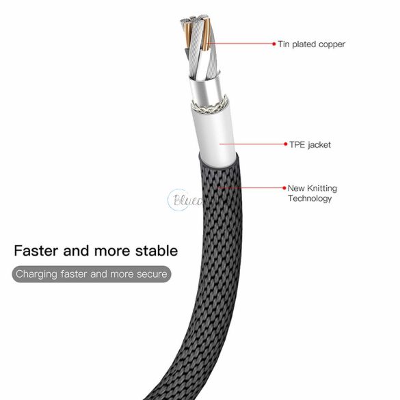 Baseus Cable USB Apple Lightning 8-Pin 1,5a yvien calyw-c01 3m fekete