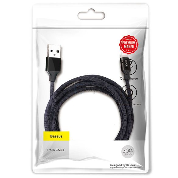 Baseus Cable USB Apple Lightning 8-Pin 1,5a yvien calyw-c01 3m fekete