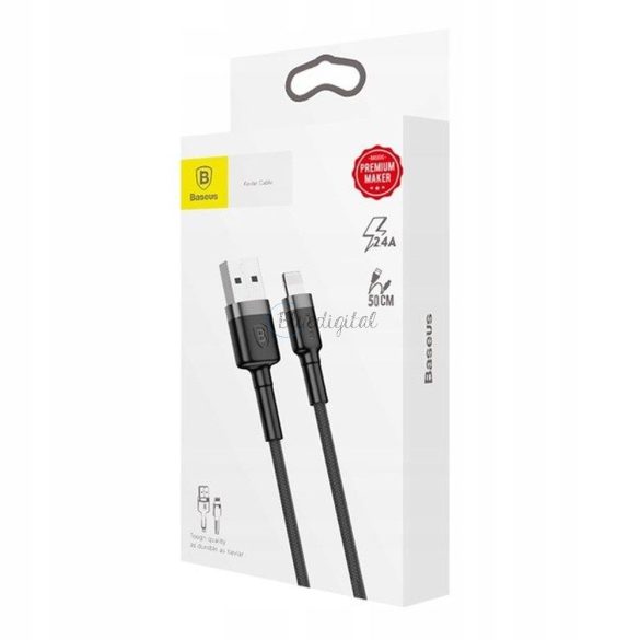Baseus Cable USB Apple lightning 8-pin 2,4a kaufe calklf-ag1 0,5m szürke-fekete