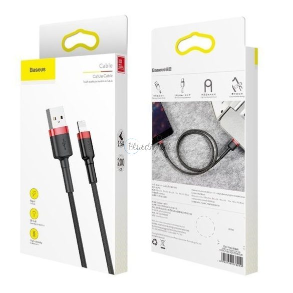 Baseus Cable USB Apple lightning 8-pin 1,5a Cafule calklf-c19 2m vörös-fekete