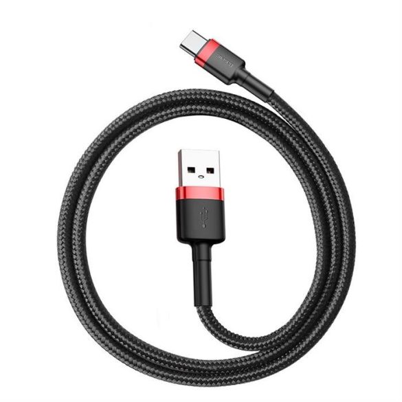 BASEUS kábel Cafule Type-C USB-C 3A 0,5M piros + fekete CATKLF-A91