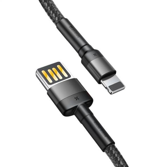 BASEUS kábel Cafule iPhone Lightning 8 pin 2,4a 1M szürke + fekete CALKLF-GG1