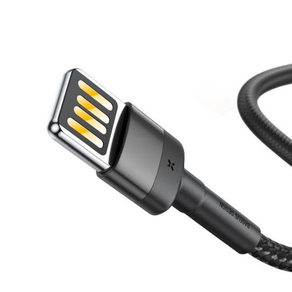 BASEUS kábel Cafule iPhone Lightning 8 pin 2,4a 1M szürke + fekete CALKLF-GG1