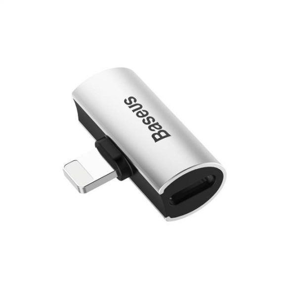 BASEUS HF Adapter iPhone Lightning 8 pin 2x Lightning ezüst + fekete CAL46-S1