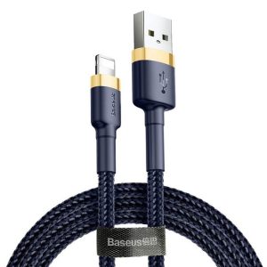 BASEUS cafule kábel USB iPhone Lightning 8-pólusú 2.4a 1M arany + kék CALKLF-BV3