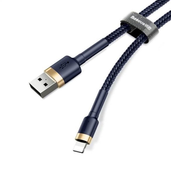 BASEUS cafule kábel USB iPhone Lightning 8-pólusú 2.4a 1M arany + kék CALKLF-BV3