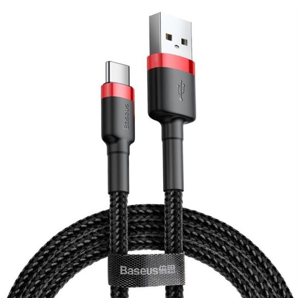 BASEUS kábel Cafule Type-C USB-C 2A 3M piros + fekete CATKLF-U91
