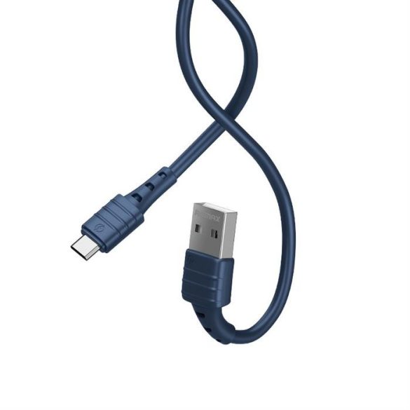 REMAX kábel Micro USB bőrbarát 2,4a RC-179m kék