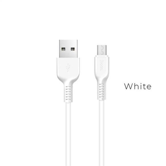 HOCO kábel USB - Micro X13 Könnyű töltésű töltőkábel fehér 1 méter