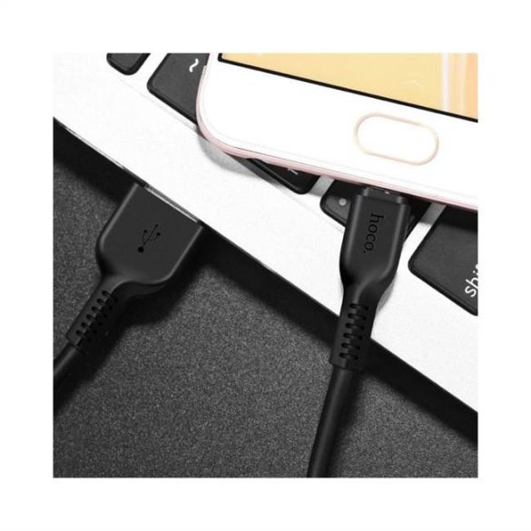 HOCO Flash feltöltőkábel iPhone Lightning 8-pólusú X20 1 méter fekete