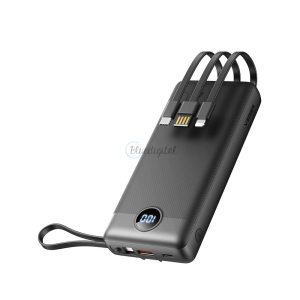 Power Bank Veger C20 - 20 000MAH (Micro + Typ C + lightning 8 -PIN) Fekete