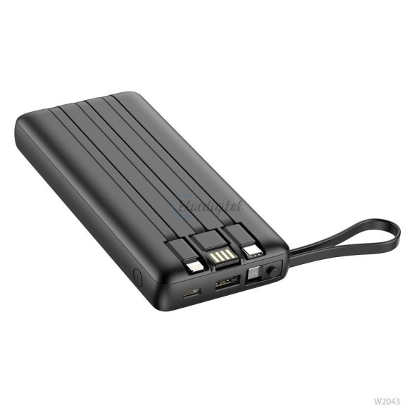 Power Bank Veger C20 - 20 000MAH (Micro + Typ C + lightning 8 -PIN) Fekete