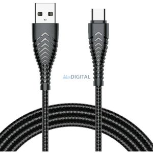 VEGER kábel USB Type-Cra 2,4A 2,0 v104 V104 1,2m fekete