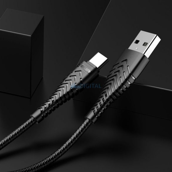VEGER kábel USB Type-Cra 2,4A 2,0 v104 V104 1,2m fekete