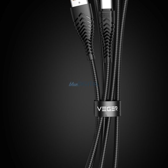 VEGER kábel USB Type-Cra 2,4A 2,0 v104 V104 1,2m fekete