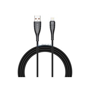 VEGER kábel USB és Apple Lightning 8-pin 2,4A 2,0 V105 1,2m fekete