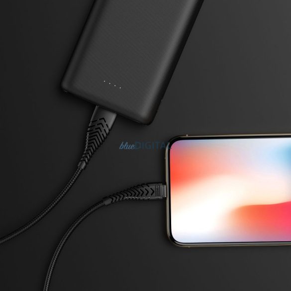 VEGER kábel USB és Apple Lightning 8-pin 2,4A 2,0 V105 1,2m fekete