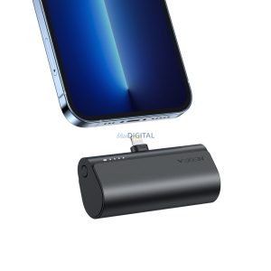 Power Bank VEGER PlugOn - 5000mAh épített csatlakozó Lightning 8-pin PD20W fekete (W0556P)