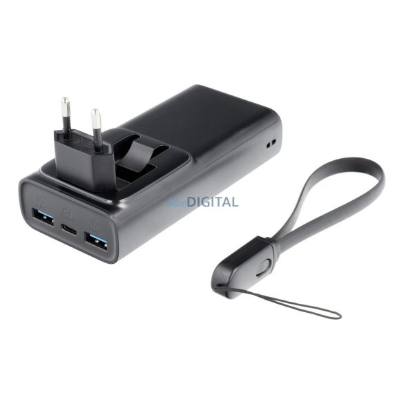 Veger W1146 powerbank 10000mAh 20W QC3.0 PD - fekete