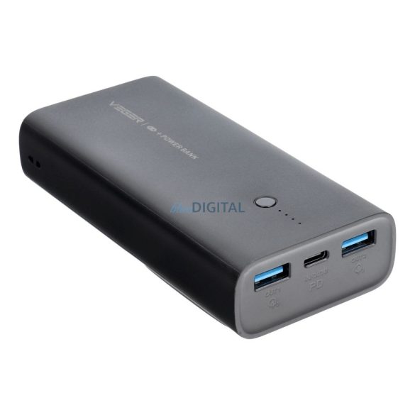 Veger W1146 powerbank 10000mAh 20W QC3.0 PD - fekete