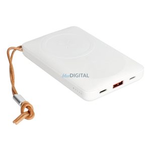 Power Bank VEGER MagOn vezeték nélküli töltés támogatás MagSafe 15W - 10 000mAh PD22,5W fehér (VP1151)