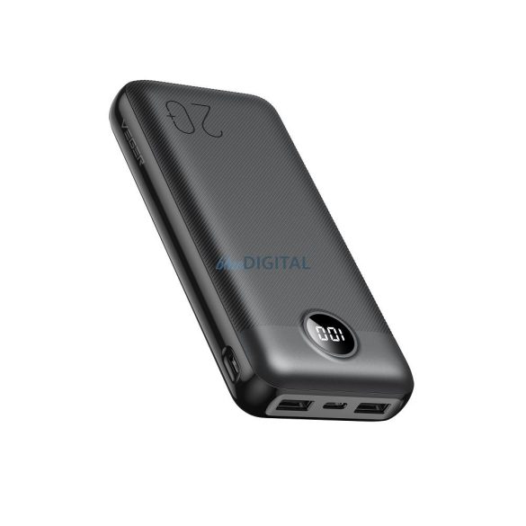 Power Bank VEGER L20S - 20 000mAh LCD gyorstöltő PD20W fekete (VP2039PD)