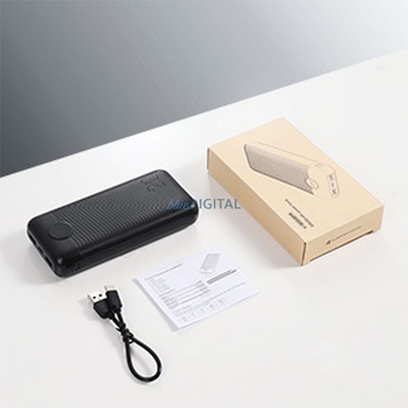 Power Bank VEGER L20S - 20 000mAh LCD gyorstöltő PD20W fekete (VP2039PD)