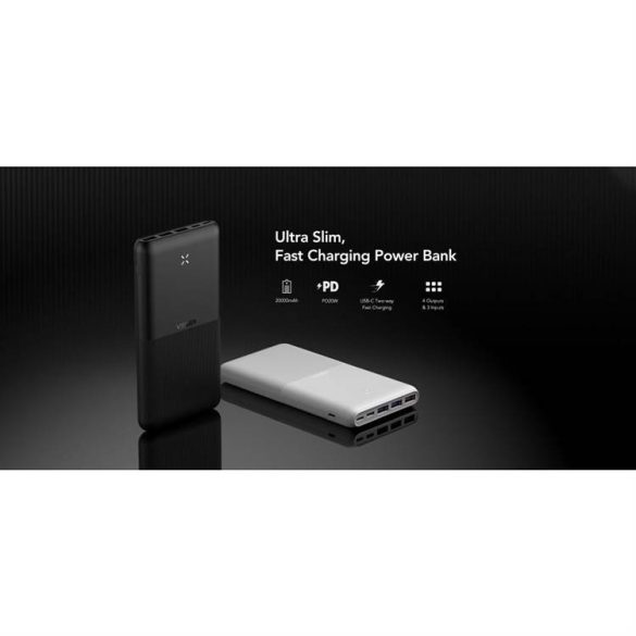 Power Bank VEGER S22 - 20 000mAh LCD gyorstöltő PD20W (W2060)