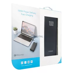   VEGER powerbank 20 000 mAh PD QC3.0 5A 100W T100 (W2032C-100) black