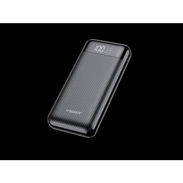 Power Bank VEGER VEGER L21 - 20 000mAh LCD fekete (W2019)