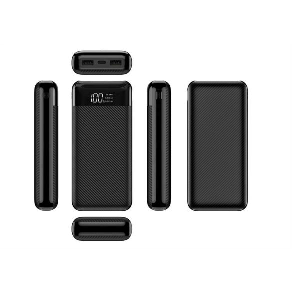 Power Bank VEGER VEGER L21 - 20 000mAh LCD fekete (W2019)