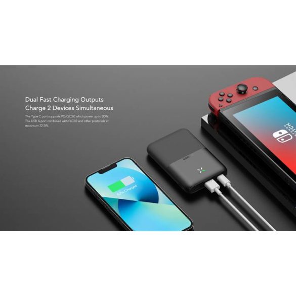 Power Bank VEGER S12 - 10 000mAh LCD gyorstöltő PD20W (W1150)