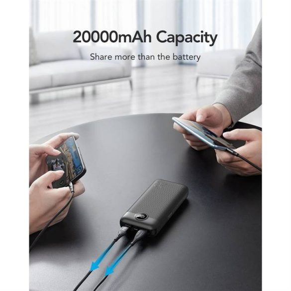 Power Bank VEGER L20S - 20 000mAh LCD gyorstöltő PD20W fehér (VP2039PD)