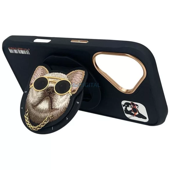 NIMMY tok GLASSES COOL DOG, MagSafe-kompatibilis, iPhone 16, fekete