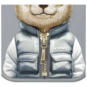 NIMMY tok COOL&CUTE 2.0 Medve az iPhone 15 Pro Max, szürke