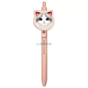 NIMMY 2 az 1-ben jegyzetfüzet + toll szett BIG EYED PET 2.0 Macska, rózsaszín